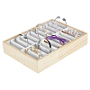 20-Slot Wood Bracelet Bangle Display Trays AJEW-WH0816-546A-1