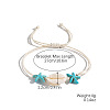 Natural Shell & Synthetic Turquoise Beads Braided Bead Bracelets for Women DN6877-9-1