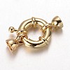 Brass Spring Ring Clasps X-KK-O091-01G-NR-1