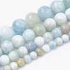 Natural Aquamarine Beads Strands G-S333-10mm-003-2