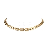 8MM 304 Stainless Steel Rectangle Link Chain Necklaces for Men Women NJEW-JN06084-2