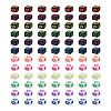 1200Pcs 12 Colors Opaque Acrylic European Beads MACR-TA0001-20-21