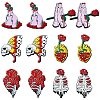 12Pcs 6 Styles Halloween Printed Acrylic Pendants SACR-CJ0001-70-1