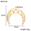 Hollow 304 Stainless Steel Pendants STAS-OY012-20G-2