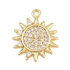 Brass Micro Pave Clear Cubic Zirconia Charms CU-CBA0565-06G-1