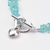 Natural Apatite Beaded Bracelets BJEW-JB02681-02-2