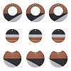 Tri-color Resin & Wood Pendants RESI-CJ0001-15-2