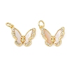 Brass Micro Pave Cubic Zirconia Pendants KK-U058-08G-01-1