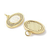 Brass Micro Pave Clear Cubic Zirconia Pendants KK-L213-035G-2