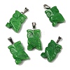 Dyed Natural White Jade Pendants G-B127-09P-02-2