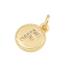Brass Micro Pave Clear Cubic Zirconia Charms CU-CBA56CE-12G-F-2