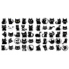 50Pcs PVC Self Adhesive Cat Cartoon Stickers STIC-B001-06-3