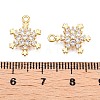 Christmas Theme Brass Micro Pave Clear Cubic Zirconia Pendants KK-T073-10G-3