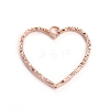 Zinc Alloy Open Back Bezel Pendants X-PALLOY-D009-28RG-1