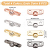 AHADERMAKER 24Pcs 4 Colors Rack Plating Brass Pave Clear Cubic Zirconia Connector Charms KK-GA0001-35-2
