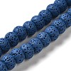 Natural Lava Rock Dyed Beads Strands G-Z036-B01-16-1