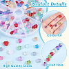 4 Strands 4 Styles Transparent Glass Beads Strand GLAA-PH0003-35-3