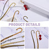 24Pcs 4 Colors Alloy Bookmark Findings FIND-GL0002-28-4