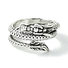 Dragon Alloy Wrap Open Cuff Rings RJEW-K275-19AS-2