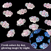 35Pcs UV Plating Rainbow Iridescent Acrylic Beads PACR-PA0001-23A-6