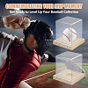 Acrylic Baseball Display Cases with Wooden Base ODIS-WH0081-16-5