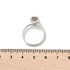 Rhodium Plated 925 Sterling Silver Moissanite Adjustable Rings RJEW-U038-10P-5