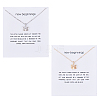 FIBLOOM 2Pcs 2 Colors Alloy Pendant Necklaces Set NJEW-FI0001-54-1