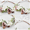 Cloth Artificial Flower Bridal Wreath OHAR-WH0011-15-7