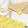 34 Sheets Self Adhesive Gold Foil Embossed Stickers DIY-WH0509-010-6