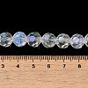 Electroplate Transparent Glass Beads Strands EGLA-A035-T10mm-L19-4