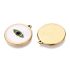 303 Stainless Steel Enamel Pendants STAS-Q110-40G-01-2