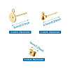 Brass Stud Earring Findings KK-TA0007-78-18