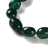 Natural Green Onyx Agate(Dyed & Heated) Nuggets Beaded Necklaces for Women NJEW-H047-07-3