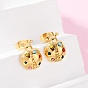 304 Stainless Steel Rhinestone Stud Earrings EJEW-G423-19G-2