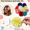 10Pcs 10 Colors Cloth Artificial Flower Head AJEW-CN0005-77-2