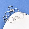 304 Stainless Steel Link Chain Bracelets for Women BJEW-P373-03B-P-2