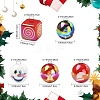 12Pcs 6 Styles Christmas Theme UV Plating Acrylic Round/Cube Beads OACR-YW0003-46-3