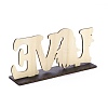 Natural Wood Desktop Ornament DJEW-C007-02-4