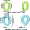1000Pcs 10 Style Opaque Acrylic Linking Rings FIND-CA0004-84-2