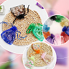 100Pcs 10 Colors Organza Bags Jewellery Storage Pouches Wedding Favour Party Mesh Drawstring Gift OP-SP0001-02-6