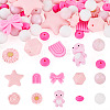 60Pcs Silicone Beads for DIY Big Themed Jewelry SIL-TA0003-37-1