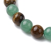 Natural Mixed Gemstone Mixed Gemstone Beads Thread Stretch Bracelets for Women BJEW-JB11253-3