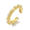 Brass Micro Pave Cubic Zirconia Cuff Open Rings RJEW-C163-12G-4
