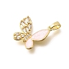 Brass Clear Cubic Zirconia Pendants KK-B187-01G-01A-2