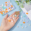 SUPERFINDINGS 120Pcs 8 Styles  Flower Resin Cabochons MRMJ-FH0001-30-3