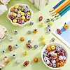 500Pcs 5 Style Craft Style Acrylic Beads FIND-SZ0005-81-4