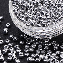 Electroplate Glass Seed Beads X-SEED-Q005-02