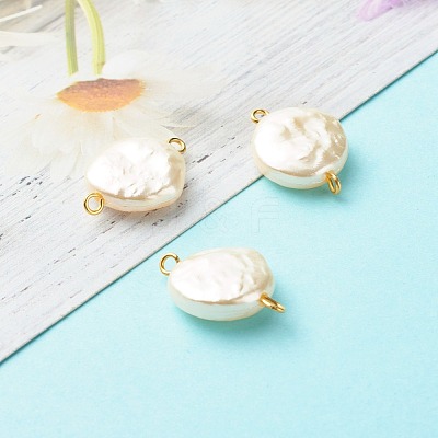 ABS Plastic Imitation Pearl Beads Link PALLOY-JF00824-1