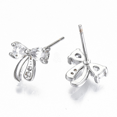 Brass Stud Earrings KK-T062-43P-NF-1
