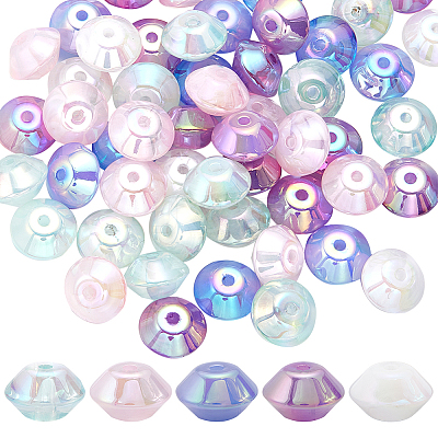 80Pcs Pinted Acrylic Bead OACR-SC0001-77-1